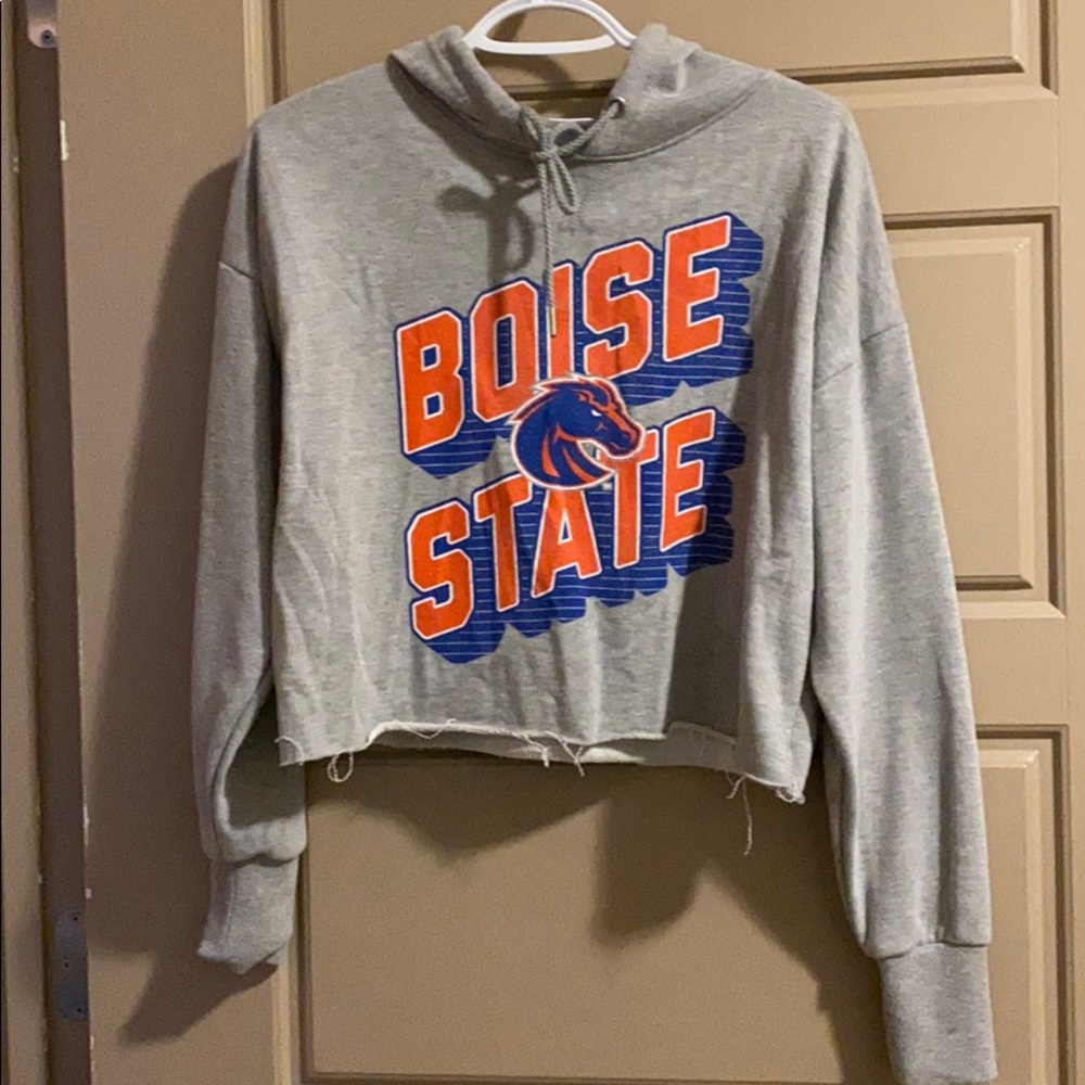 Boise state crop hoodie